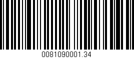 Código de barras (EAN, GTIN, SKU, ISBN): '0081090001.34'
