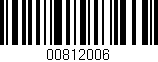 Código de barras (EAN, GTIN, SKU, ISBN): '00812006'