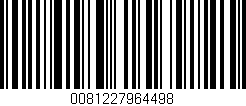 Código de barras (EAN, GTIN, SKU, ISBN): '0081227964498'