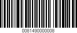 Código de barras (EAN, GTIN, SKU, ISBN): '0081490000008'
