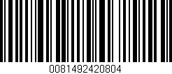 Código de barras (EAN, GTIN, SKU, ISBN): '0081492420804'