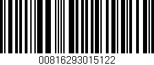 Código de barras (EAN, GTIN, SKU, ISBN): '00816293015122'