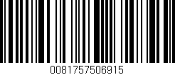 Código de barras (EAN, GTIN, SKU, ISBN): '0081757506915'