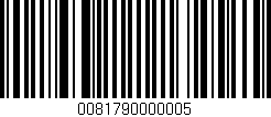 Código de barras (EAN, GTIN, SKU, ISBN): '0081790000005'