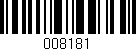 Código de barras (EAN, GTIN, SKU, ISBN): '008181'