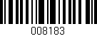 Código de barras (EAN, GTIN, SKU, ISBN): '008183'