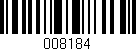 Código de barras (EAN, GTIN, SKU, ISBN): '008184'