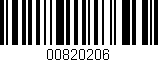 Código de barras (EAN, GTIN, SKU, ISBN): '00820206'