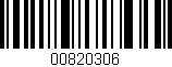 Código de barras (EAN, GTIN, SKU, ISBN): '00820306'