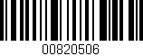 Código de barras (EAN, GTIN, SKU, ISBN): '00820506'