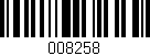 Código de barras (EAN, GTIN, SKU, ISBN): '008258'