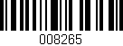 Código de barras (EAN, GTIN, SKU, ISBN): '008265'