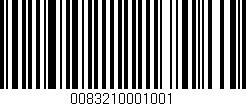 Código de barras (EAN, GTIN, SKU, ISBN): '0083210001001'