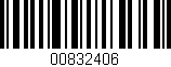 Código de barras (EAN, GTIN, SKU, ISBN): '00832406'