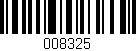 Código de barras (EAN, GTIN, SKU, ISBN): '008325'