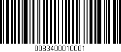Código de barras (EAN, GTIN, SKU, ISBN): '0083400010001'