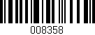 Código de barras (EAN, GTIN, SKU, ISBN): '008358'