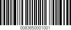 Código de barras (EAN, GTIN, SKU, ISBN): '0083650001001'