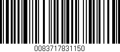 Código de barras (EAN, GTIN, SKU, ISBN): '0083717831150'