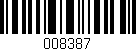 Código de barras (EAN, GTIN, SKU, ISBN): '008387'