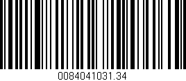 Código de barras (EAN, GTIN, SKU, ISBN): '0084041031.34'