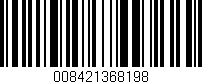 Código de barras (EAN, GTIN, SKU, ISBN): '008421368198'