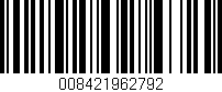 Código de barras (EAN, GTIN, SKU, ISBN): '008421962792'