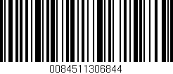 Código de barras (EAN, GTIN, SKU, ISBN): '0084511306844'