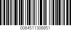 Código de barras (EAN, GTIN, SKU, ISBN): '0084511306851'