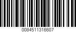 Código de barras (EAN, GTIN, SKU, ISBN): '0084511316607'