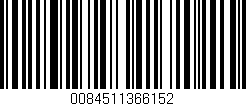 Código de barras (EAN, GTIN, SKU, ISBN): '0084511366152'