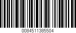 Código de barras (EAN, GTIN, SKU, ISBN): '0084511385504'