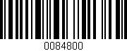Código de barras (EAN, GTIN, SKU, ISBN): '0084800'