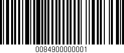 Código de barras (EAN, GTIN, SKU, ISBN): '0084900000001'
