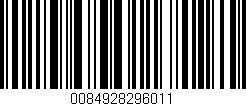 Código de barras (EAN, GTIN, SKU, ISBN): '0084928296011'