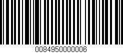 Código de barras (EAN, GTIN, SKU, ISBN): '0084950000006'