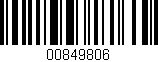 Código de barras (EAN, GTIN, SKU, ISBN): '00849806'