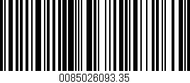 Código de barras (EAN, GTIN, SKU, ISBN): '0085026093.35'