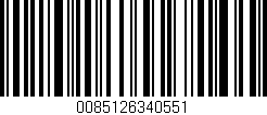 Código de barras (EAN, GTIN, SKU, ISBN): '0085126340551'