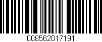 Código de barras (EAN, GTIN, SKU, ISBN): '008562017191'