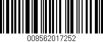 Código de barras (EAN, GTIN, SKU, ISBN): '008562017252'