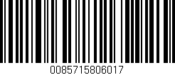 Código de barras (EAN, GTIN, SKU, ISBN): '0085715806017'