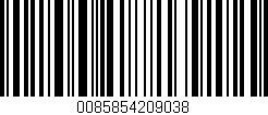 Código de barras (EAN, GTIN, SKU, ISBN): '0085854209038'