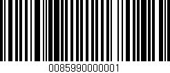 Código de barras (EAN, GTIN, SKU, ISBN): '0085990000001'