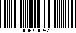 Código de barras (EAN, GTIN, SKU, ISBN): '0086279025739'
