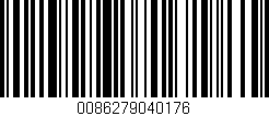 Código de barras (EAN, GTIN, SKU, ISBN): '0086279040176'