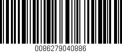 Código de barras (EAN, GTIN, SKU, ISBN): '0086279040886'