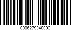 Código de barras (EAN, GTIN, SKU, ISBN): '0086279040893'