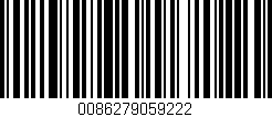 Código de barras (EAN, GTIN, SKU, ISBN): '0086279059222'