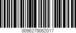 Código de barras (EAN, GTIN, SKU, ISBN): '0086279062017'